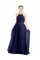 Tulle Long Halter Neck A-Line Semi Formal Evening Dress / Bridesmaid Dress Plymouth
