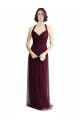 Tulle Open Back Long Halter Neck A-Line Bridesmaid Dress / Evening Dress Plymouth