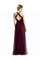 Tulle Open Back Long Halter Neck A-Line Bridesmaid Dress / Evening Dress Plymouth