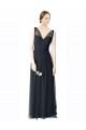 Tulle V-Back Long V-Neck A-Line Formal Dress / Bridesmaid Dress Plymouth