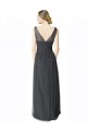 Tulle V-Back Long V-Neck A-Line Formal Dress / Bridesmaid Dress Plymouth