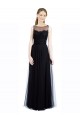 Tulle & Lace Low Back Long Bateau Neck A-Line Bridesmaid Dress Plymouth