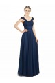 Tulle Open Back Long V-Neck A-Line Bridesmaid Dress Plymouth