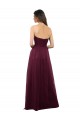 Tulle Low Back Long Sweetheart Burgundy A-Line Bridesmaid Dress Plymouth