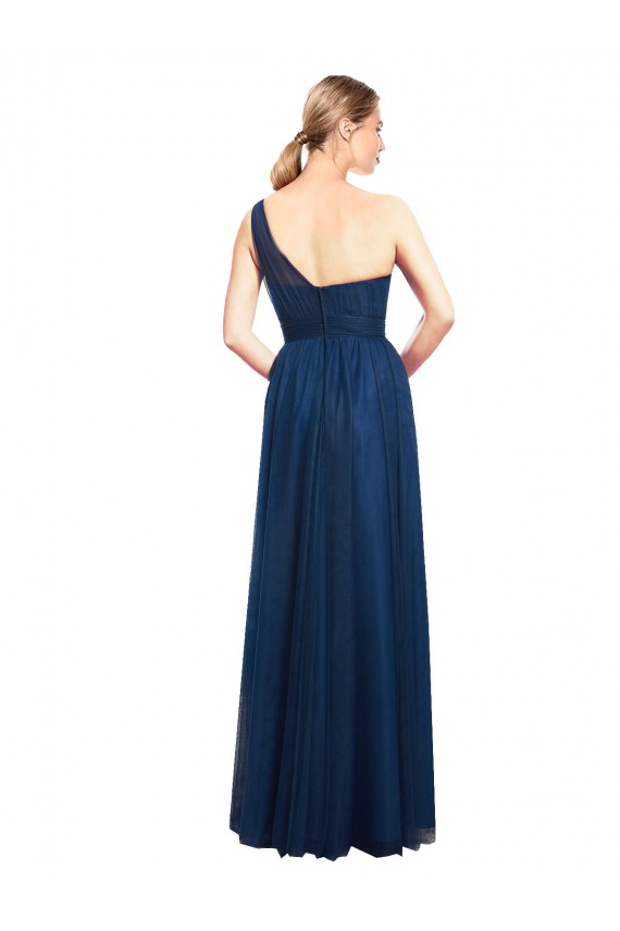 Tulle Long One Shoulder A-Line Bridesmaid Dress / Evening Dress Plymouth