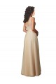 Tulle & Lace V-Back Long V-Neck A-Line Bridesmaid Dress Plymouth