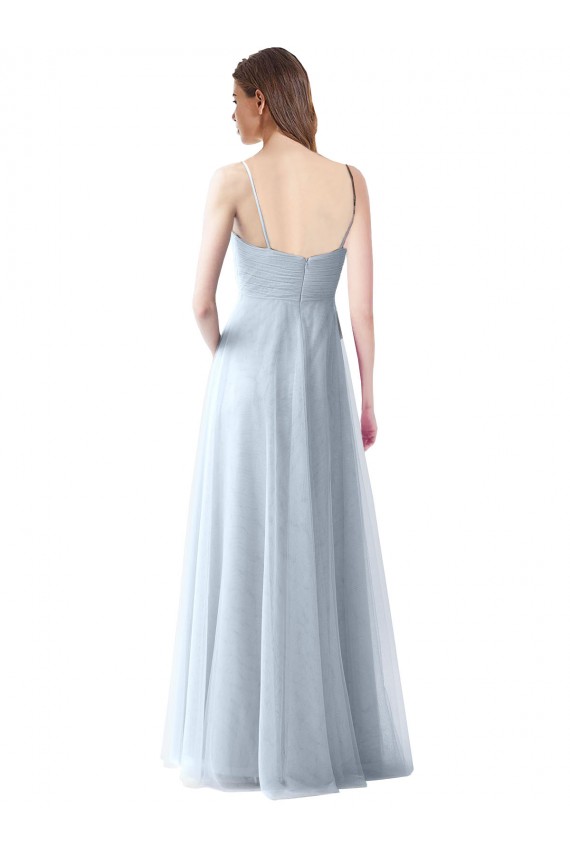 Soft Tulle Long Spaghetti Straps A-Line Bridesmaid Dress Plymouth