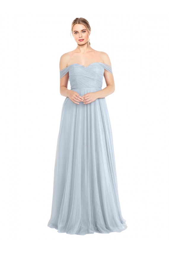 Tulle Long Off the Shoulder A-Line Evening Dress / Bridesmaid Dress Plymouth