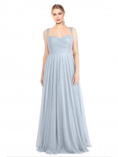 Tulle Long Spaghetti Straps A-Line Evening Gown / Bridesmaid Dress Plymouth