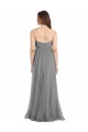 Tulle Long Sweetheart Slate Grey A-Line Bridesmaid Gown Plymouth