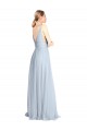 Tulle V-Back Long Floor Length Spaghetti Straps A-Line Bridesmaid Dress Plymouth