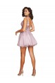 Tulle V-Back Short V-Neck A-Line Bridesmaid Dress Plymouth