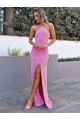 Velvet Sequin Long Halter Neck Sheath Prom Dress Plymouth