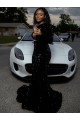 Velvet Sequin Long Sleeves One Shoulder Black Sheath Prom Dress Plymouth