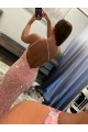 Velvet Sequin Sweep Train One Shoulder Sheath Prom Dress Plymouth