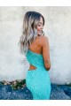 Velvet Sequin Sweep Train One Shoulder Mermaid Prom Dresses Plymouth