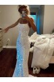 Velvet Sequin Sweep Train Spaghetti Straps Sheath Evening Dress Plymouth
