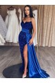 Velvet Sequin Sweep Train Sweetheart Sheath Prom Dresses Plymouth