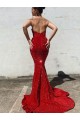 Velvet Sequin Court Train Sweetheart Mermaid Prom Dress / Evening Gown Plymouth