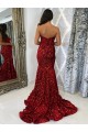 Velvet Sequin Court Train Sweetheart Sheath Evening Dress Plymouth