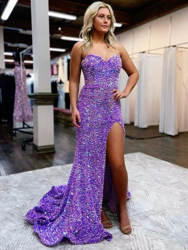 Velvet Sequin Court Train Sweetheart A-Line Homecoming Dress Plymouth