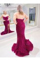 Velvet Sequin Sweep Train Sweetheart Sheath Evening Dress Plymouth