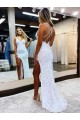 Velvet Sequin Long V-Neck Sheath Prom Dress / Evening Dress Plymouth