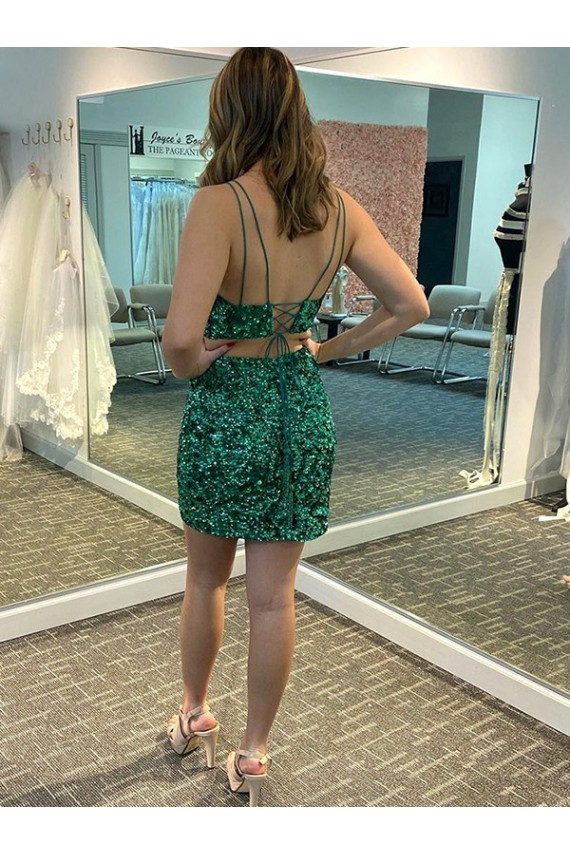 Velvet Sequin Short V-Neck Sheath Formal Dress Plymouth