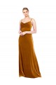 Stretch Velvet Long Spaghetti Straps A-Line Prom Dress / Bridesmaid Dress Plymouth