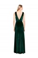 Stretch Velvet V-Back Long V-Neck A-Line Bridesmaid Dress / Formal Dress Plymouth