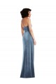 Stretch Velvet Low Back Long Strapless Sheath Formal Evening Gown / Prom Dress / Bridesmaid Dress Plymouth