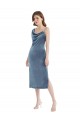 Stretch Velvet Long One Shoulder Sheath Semi Formal Evening Dress / Prom Dress / Bridesmaid Dress Plymouth