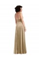 Stretch Velvet Low Back Long Square Neck A-Line Formal Evening Gown / Prom Dress / Bridesmaid Dress Plymouth