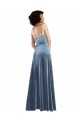 Stretch Velvet Criss Cross Open Back Long Cowl Neck Sheath Semi Formal Evening Dress / Prom Dress / Bridesmaid Dress Plymouth
