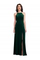 Stretch Velvet Long Halter Neck A-Line Semi Formal Evening Dress / Prom Dress / Bridesmaid Dress Plymouth