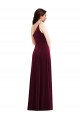 Stretch Velvet Long One Shoulder Trumpet Black Tie Evening Dress / Prom Dress / Bridesmaid Dress Plymouth