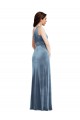Stretch Velvet Long Off the Shoulder A-Line Bridesmaid Dress / Evening Dress Plymouth