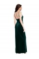 Stretch Velvet Low Back Long Spaghetti Straps Sheath Prom Dress / Bridesmaid Dress Plymouth