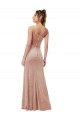 Stretch Velvet Long One Shoulder Pink Sheath Black Tie Evening Gown / Prom Dress / Bridesmaid Dress Plymouth