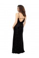 Floral Velvet & Stretch Velvet Open Back Long V-Neck Sheath Bridesmaid Dress Plymouth