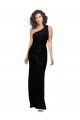 Floral Velvet & Stretch Velvet Long One Shoulder Sheath Bridesmaid Dresses Plymouth