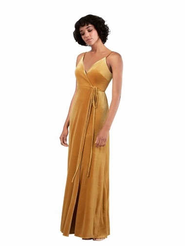Stretch Velvet V-Back Long V-Neck Column Black Tie Evening Gown / Prom Dress / Bridesmaid Dress Plymouth