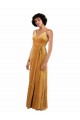 Stretch Velvet V-Back Long V-Neck Column Black Tie Evening Gown / Prom Dress / Bridesmaid Dress Plymouth