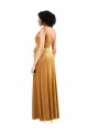 Stretch Velvet V-Back Long V-Neck Column Black Tie Evening Gown / Prom Dress / Bridesmaid Dress Plymouth
