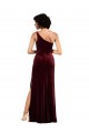 Stretch Velvet Long One Shoulder Column Formal Evening Gown / Prom Dress / Bridesmaid Dress Plymouth