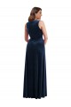 Stretch Velvet Long V-Neck Sheath Formal Plus Size Evening Gown / Prom Dress / Bridesmaid Dress Plymouth