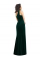 Stretch Velvet Long One Shoulder Trumpet Black Tie Prom Dress / Bridesmaid Dress Plymouth