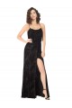 Floral Velvet & Stretch Velvet Criss Cross Back Long Spaghetti Straps A-Line Bridesmaid Dress Plymouth