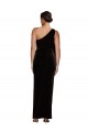 Stretch Velvet Long One Shoulder Sheath Formal Evening Gown / Prom Dress / Bridesmaid Dress Plymouth