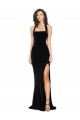 Stretch Velvet Low Back Long Halter Neck Sheath Semi Formal Evening Dress / Prom Dress / Bridesmaid Dress Plymouth